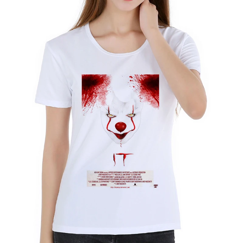 2020 фильм майка для женщин Стивен Кинг принтом Летняя коллекция девочек