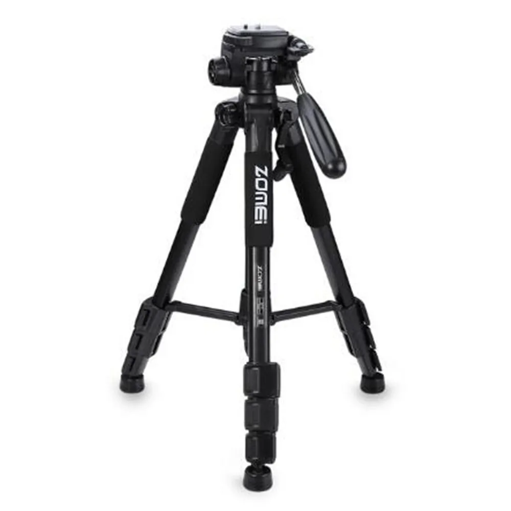 black Zomei Q111 Профессиональный портативный алюминиевый дорожный штатив с сумкой аксессуары для камеры подставка для цифровой с панорамной головкой для Dslr - Цвет: black