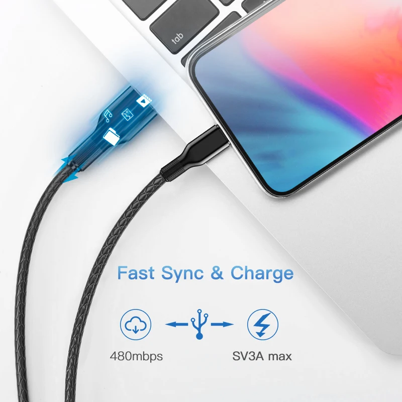 Suntaiho Micro USB кабель 3.0A нейлон Быстрая зарядка USB кабель для передачи данных для samsung Xiaomi Tablet Android мобильный телефон usb зарядный шнур