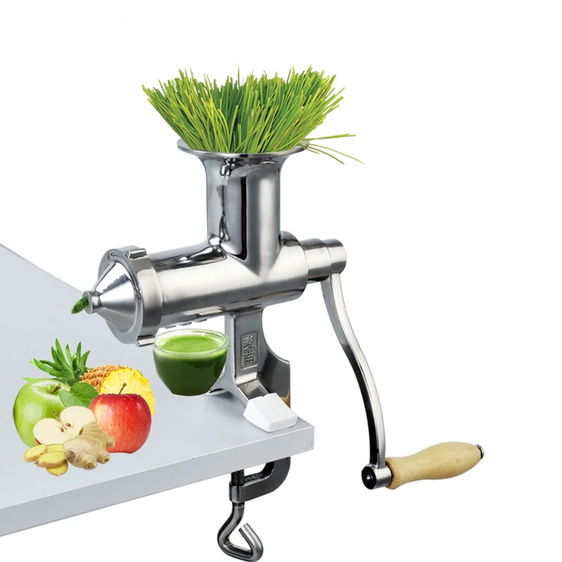 

Stainless Steel Manual Hand Wheat Grass Wheatgrass Juicer Squeezer Fruits Vegetables Apple Juice Extractor Machine