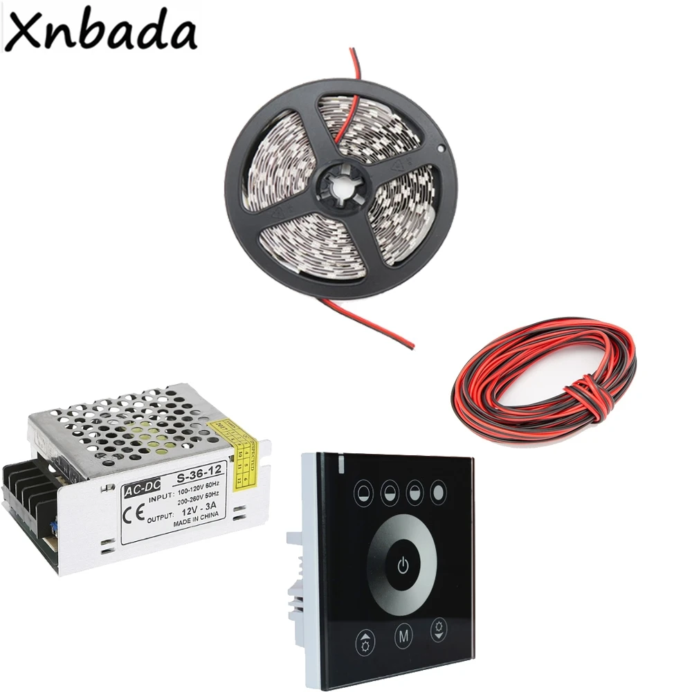 Светодиодная гибкая лента 5050SMD белый/теплый белый/синий/красный сенсорная панель
