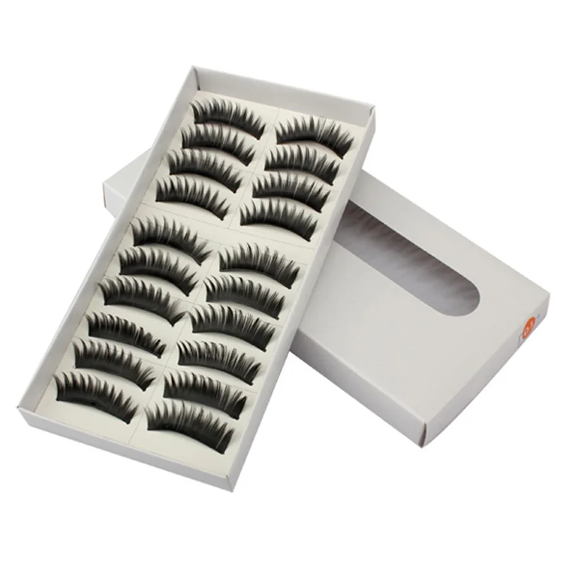 Лучшие 10 пар Очаровательные ресницы для глаз натуральные длинные толстые черные