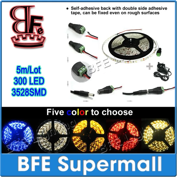 Holiday Sale 5m/Lot 300 LED 3528 SMD Strip Light 5 Colors Flexible Hot For Christmas High Quality | Лампы и освещение