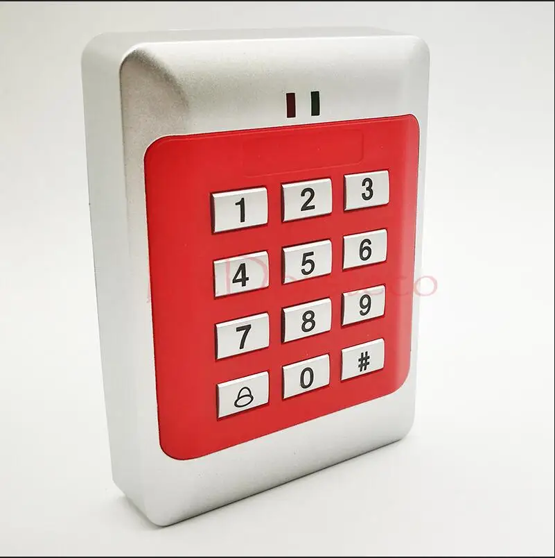 RFID автономный считыватель карт контроля доступа с цифровой клавиатурой для дома/квартиры/фабрики двери системы безопасности Wiegand вход - Цвет: Red