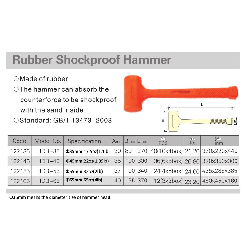 Jetech 1 шт. dead blow hammer rubber 22 32 65 oz Стандартная головка мягкая лицевая унция ударопрочные молотки анти-отскок ударные инструменты
