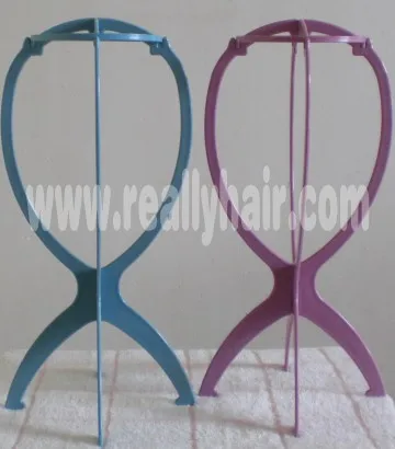 Пластиковая подставка для париков розовый/черный/синий/белый 4 цвета на выбор|wig