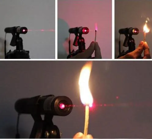 Красная лазерная указка 301 Мощный регулируемый фокус Сжигание спички лазерные