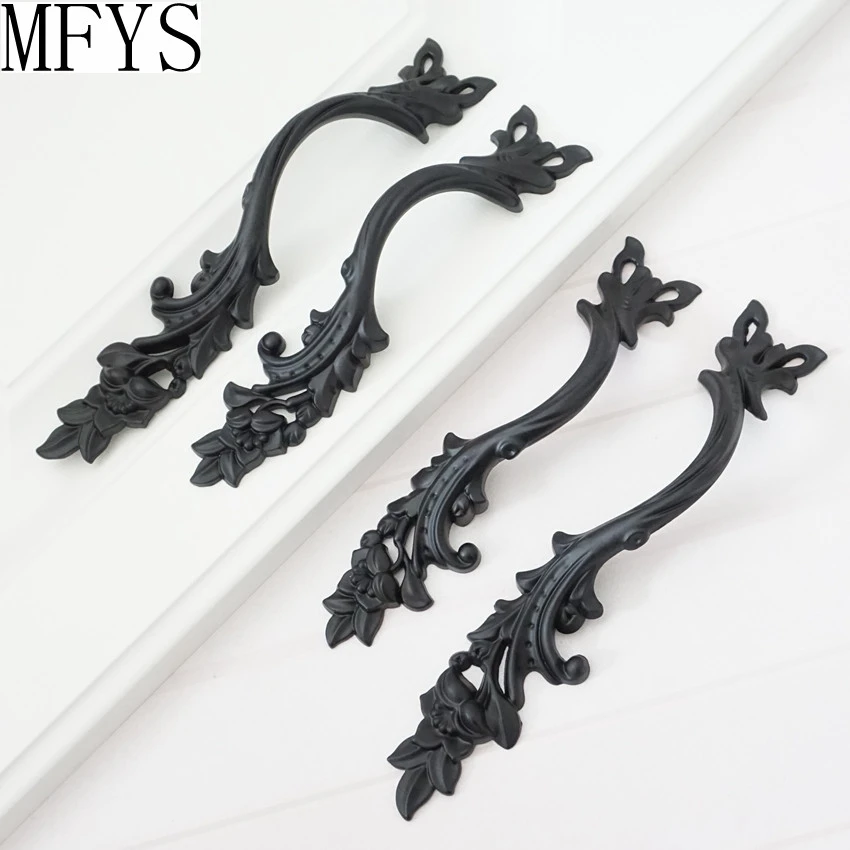 3 1 &quot3 75&quot черный корпус ручки Dresser Тянет ящик тянуть дверные французский