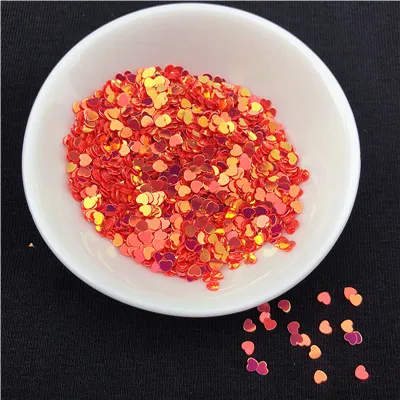 Melon Red 3000 шт./упак. 3 мм сверкающие Любовь Сердце пайетки с блестками для дизайна ногтей, свадебные конфетти украшения, кристалл грязи аксессуары - Цвет: Melon Red