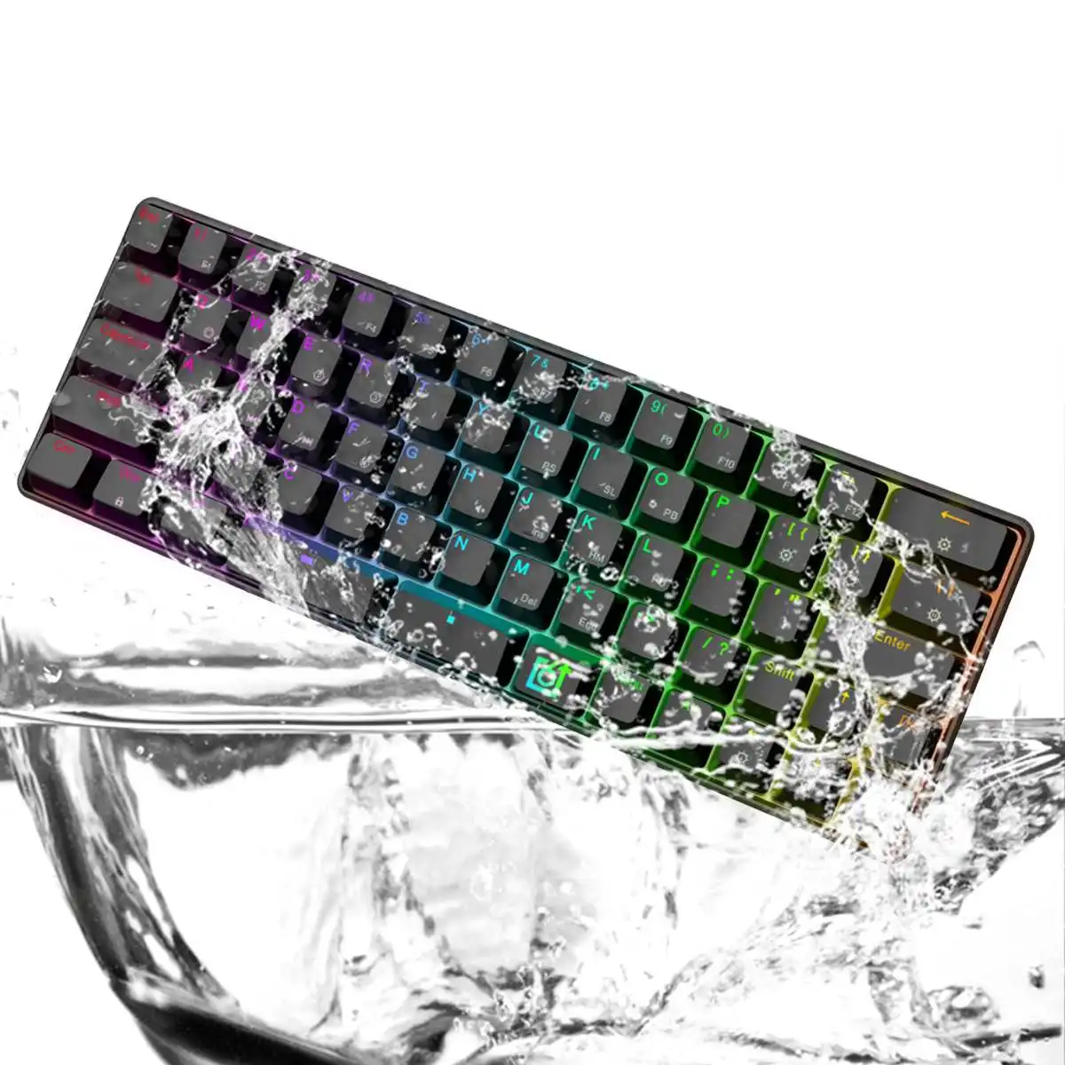 Оптический переключатель Gateron GK66 bluetooth двойной режим раздельная клавиатура