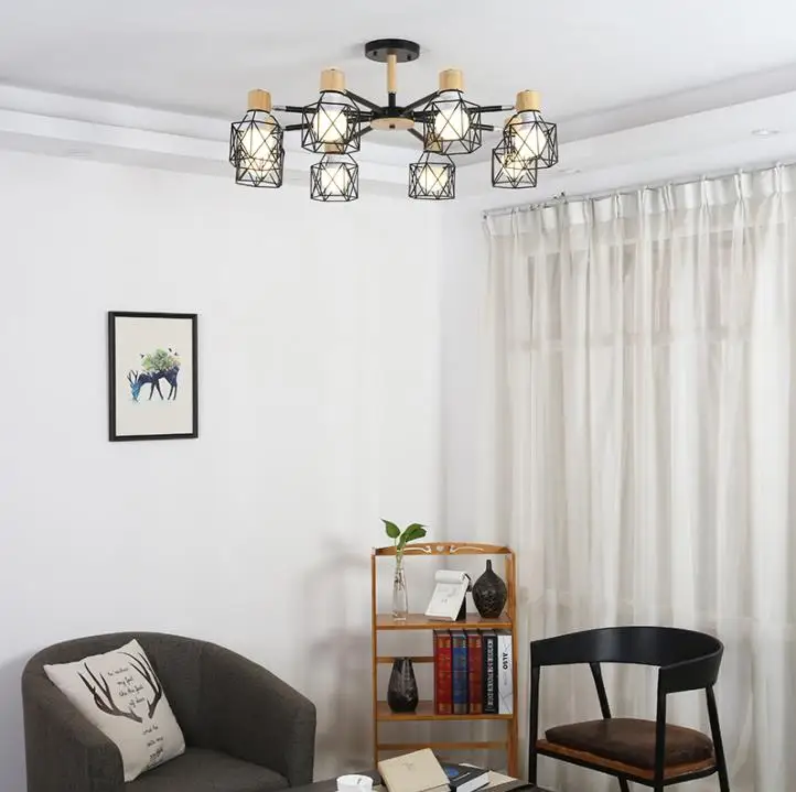 Индивидуальный Железный потолочный светильник в скандинавском стиле для