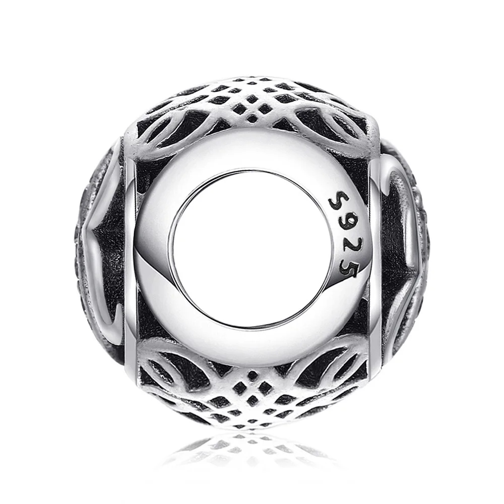 Jewelrypalace стерлингового серебра 925 Буква R жемчужный бисер Подвески Fit Браслеты