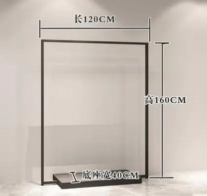 Витрина для магазина одежды. Вешалки напольные. Мульти-функциональный на стене. Сторона-висит женской одежды на стене. 067