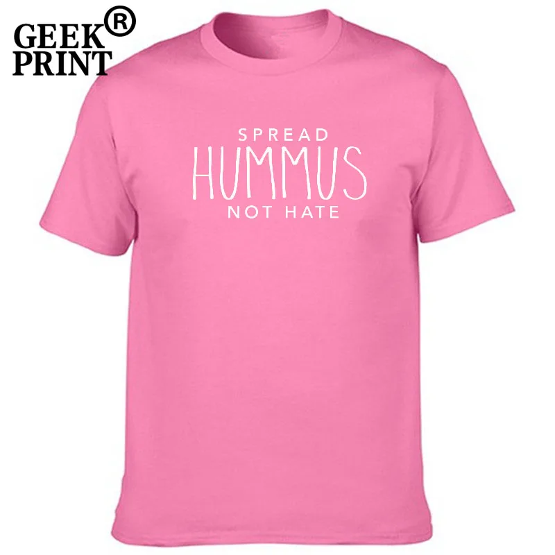 Для женщин топы распространение хумус не HATE Футболка с принтом прикольная