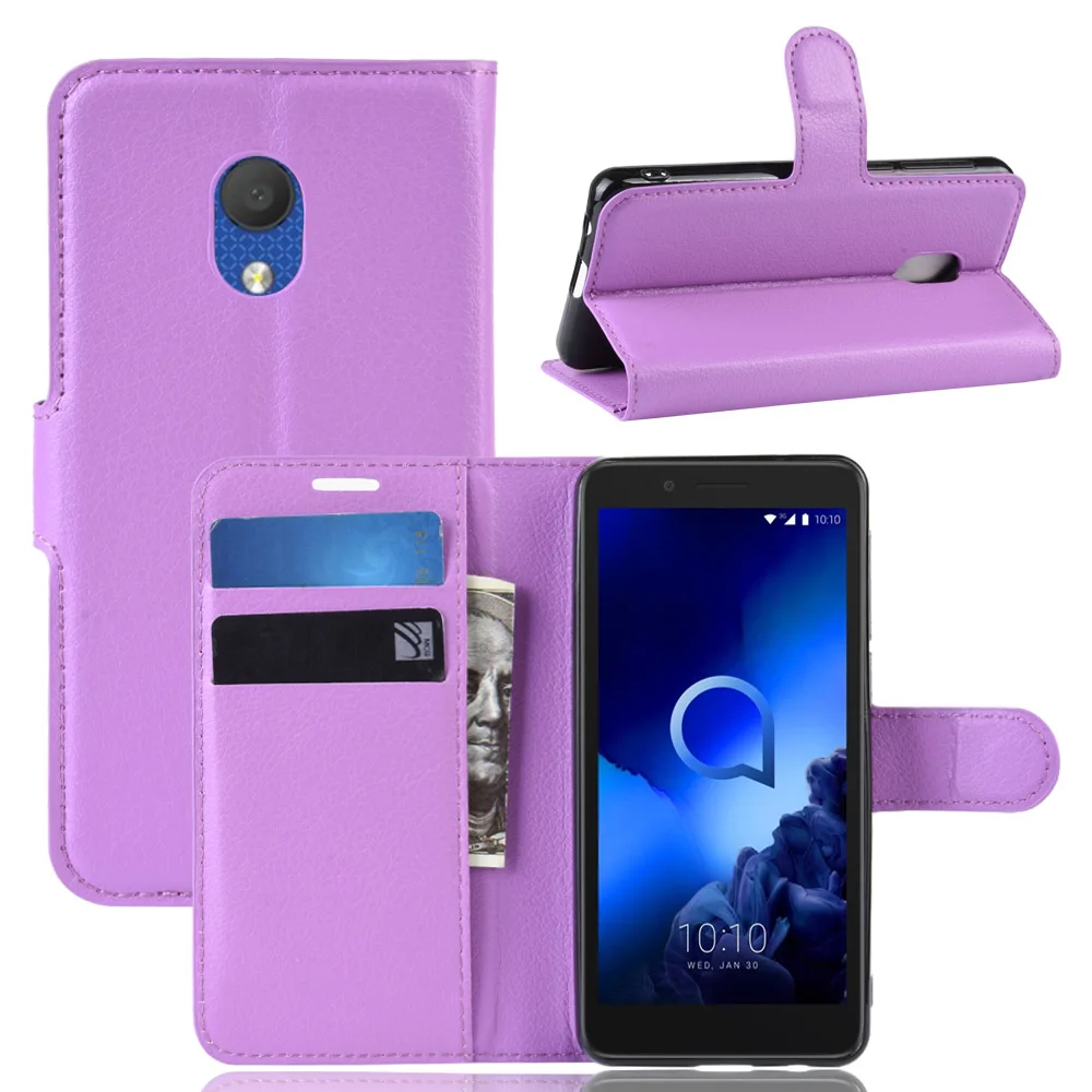 Чехол бумажник для Alcatel 1S 2019 3 кожаный чехол книжка телефона из ТПУ с отделениями карт|Чехлы-портмоне| |