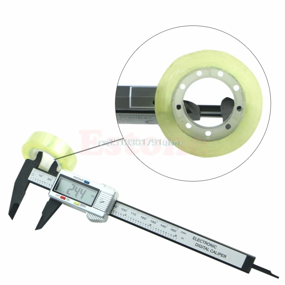 6 дюймов 150 мм LCD цифровой электронный карбоновый штангенциркуль микрометр Калибр