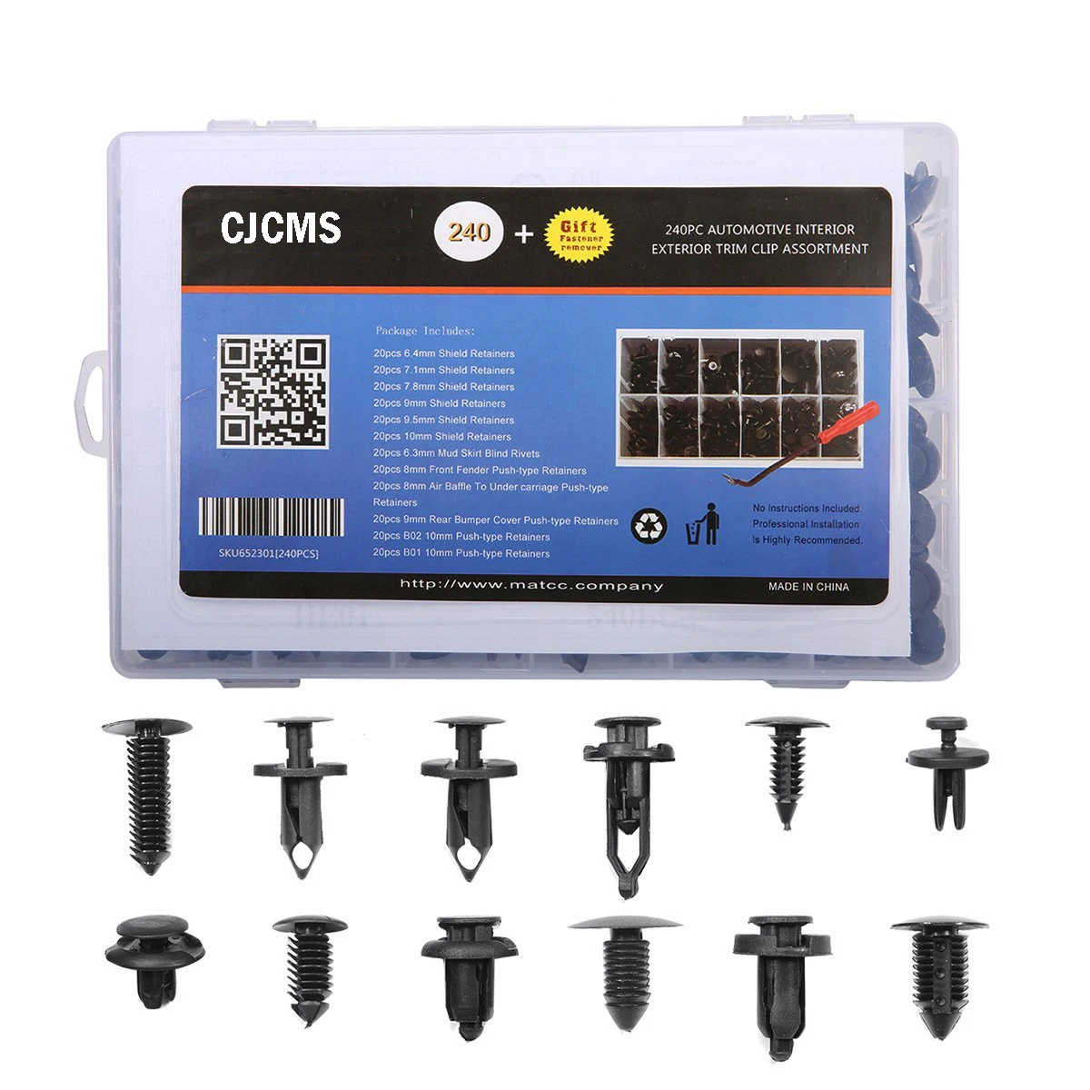 240pcs Assortment Bonus Fastener Remover Storage Case Car Styling Rivets For Morgan 3 Wheeler 4 Seater Aero 8 Coupe - купить по