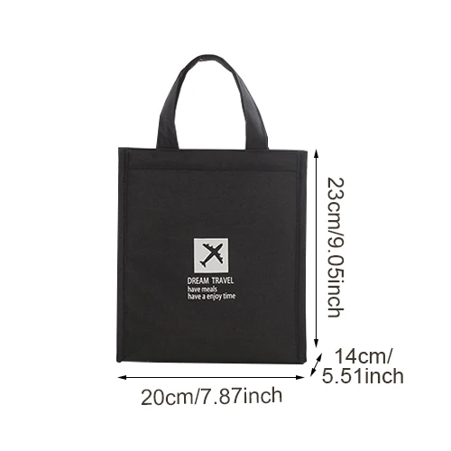 Black S Bag Водонепроницаемые изоляционные сумки для путешествий, пикника, пищевой охладитель, сумка-контейнер, Bento Drink, Термосумка, свежие кубики, Органайзер - Цвет: Black S Bag
