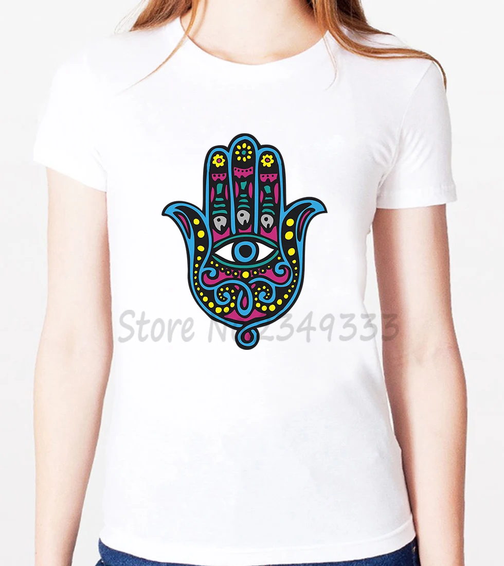 Футболка hamsa женская с цветным принтом модал Повседневная Свободная смешная