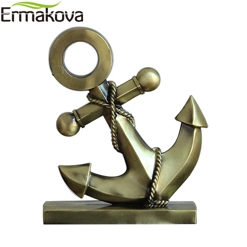 ERMAKOVA Металлический Якорь фигурка железная Лодка Якорь статуя Средиземноморский стиль домашний рабочий стол украшение Ресторан Бар Металлическая статуэтка