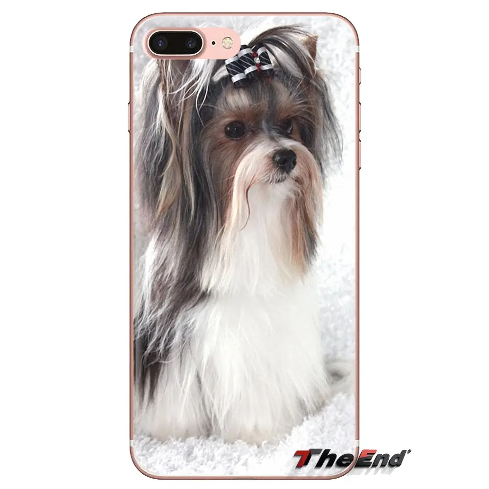 Чехлы из прозрачного мягкого материала для iPod Touch, Apple iPhone 4 4S 5 5S SE 5C 6 6S 7 8 X XR XS Plus MAX с изображением щенков породы ши-тцу.