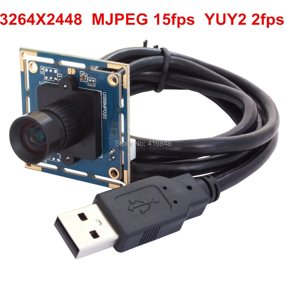 8MP MJPEG 3264X2448 датчик высокой четкости Sony IMX179 высокоскоростной USB2.0 75 градусов