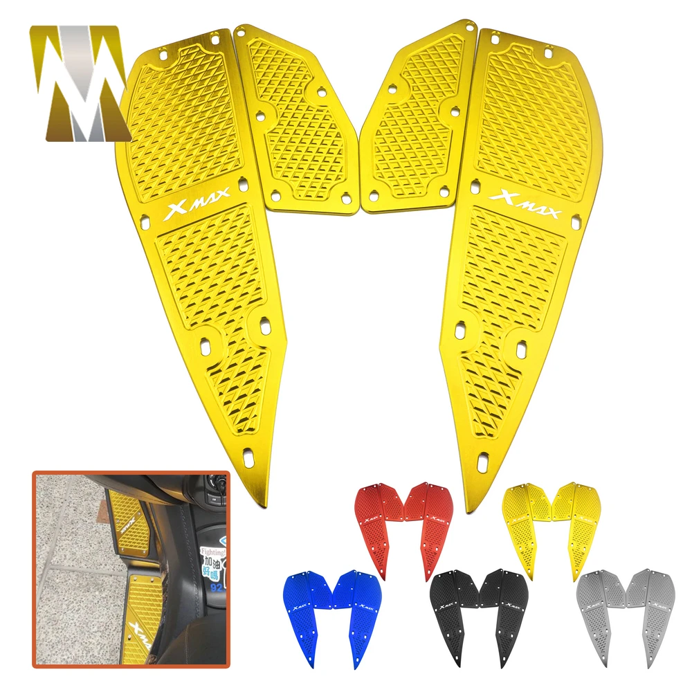 CNC подставка для ног для Yamaha Xmax XMAX 250 300 Мотоцикл модифицированные части коврики подножки алюминиевый сплав педаль пластина X-MAX