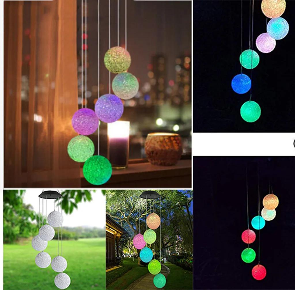 

LED Solar Powered Butterfly Wind Chimes Light Home Garden Hanging Spinner Lamp Color Changing Licht*