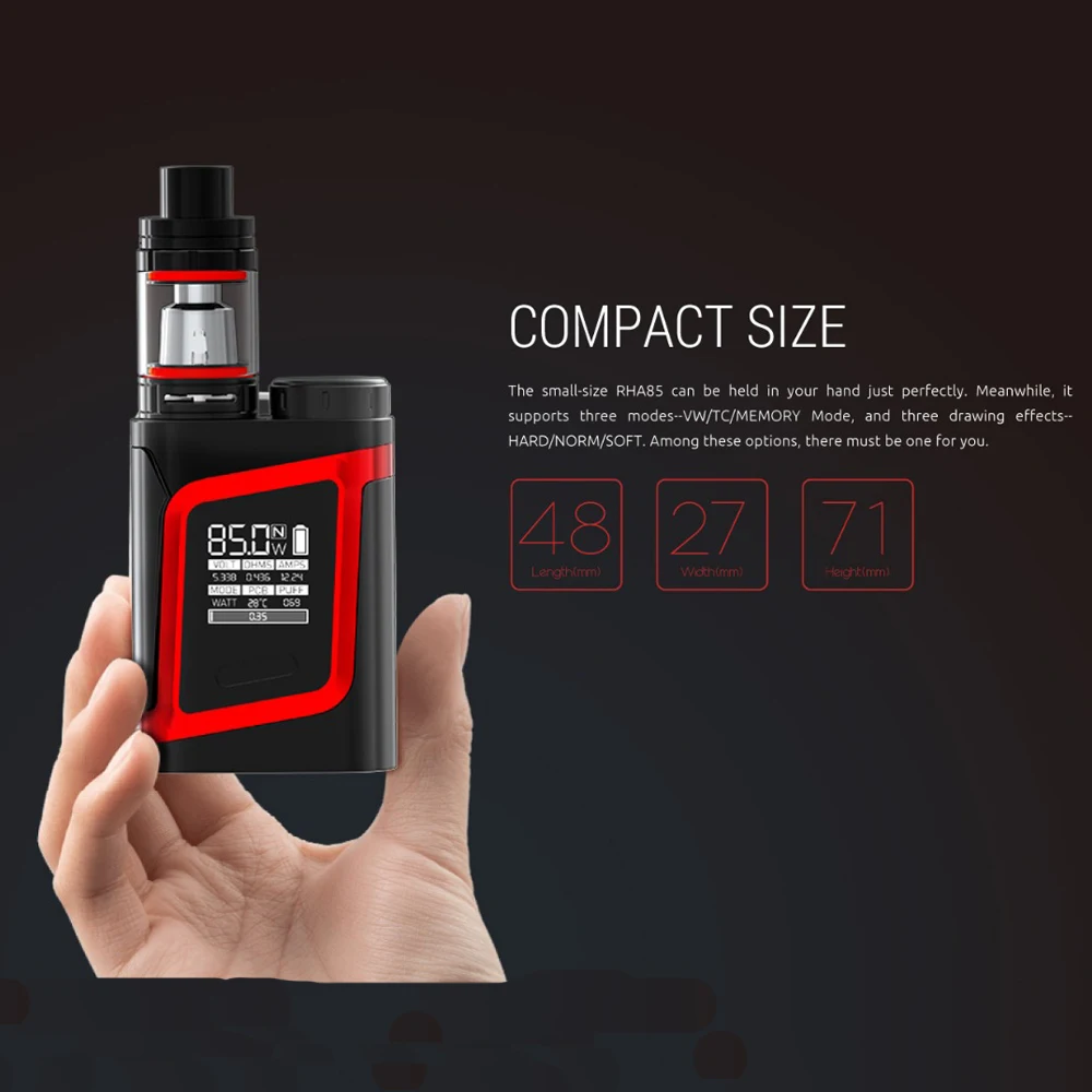 Предварительный заказ Smok RHA85 комплект Max 85 Вт с 3 мл TFV8 детский бак VW/TC/память