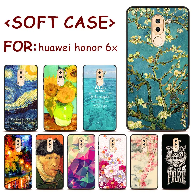 Новые оригинальные приталенные Телефонные Чехлы для Huawei Honor 6X Чехол черный ТПУ