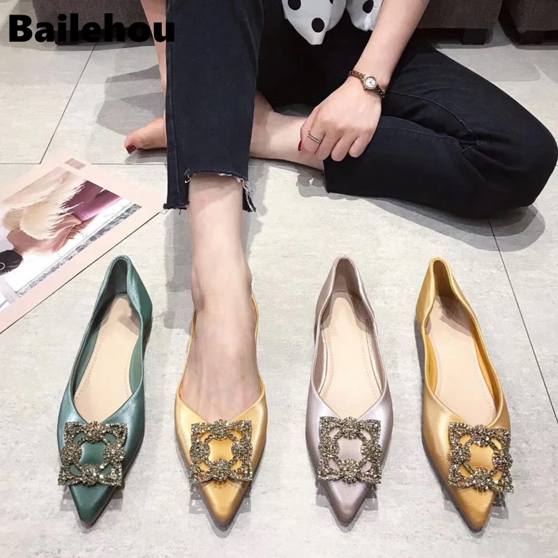 Bailehou/Женская обувь на плоской подошве коллекция 2019 года элегантные женские