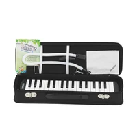 ammoon 37 keys melodica piano style keyboard harmonica mouth organ with mouthpiece cleaning cloth carry case for beginners
