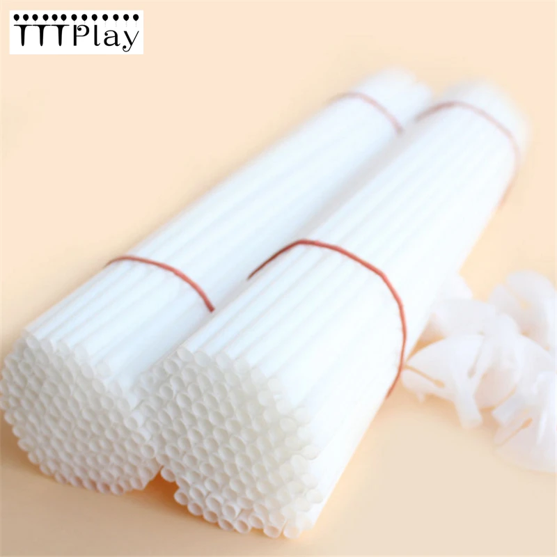

20pcs White 30cm Balloon Stick Pole Plastic Rods Holder Cup Birthday Party Christmas Wedding Balloons Decoration Accessories