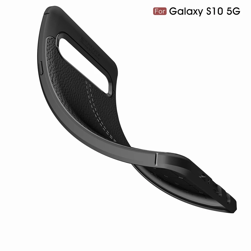 Противоударные чехлы с текстурой личи для Samsung Galaxy S10 | Мобильные телефоны и