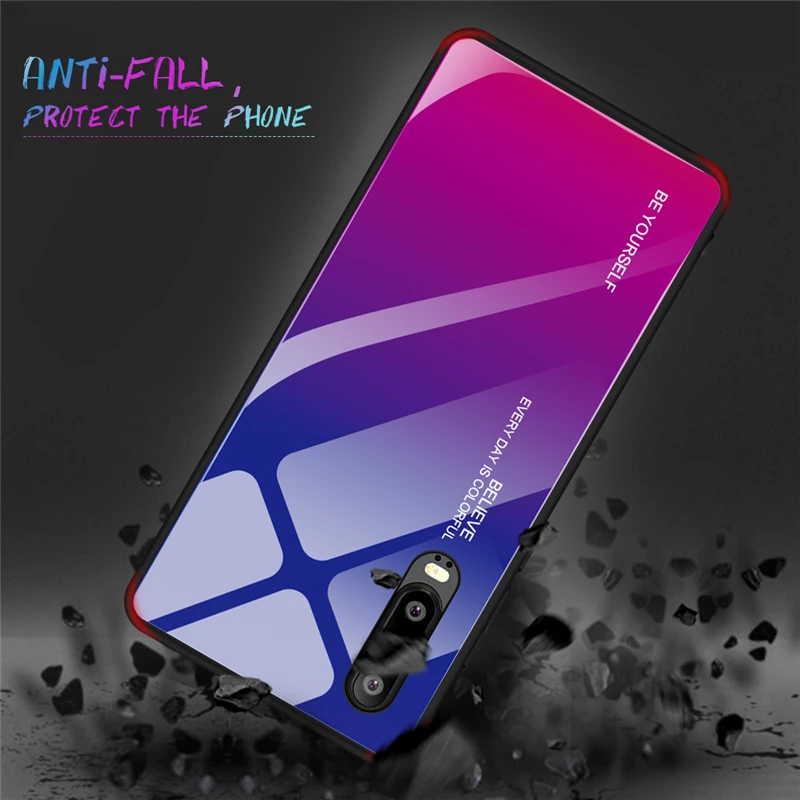Чехол для Huawei P20 Lite P30 Pro Mate 10 20 Honor 8X 9 Nova 3 3i 4 P Smart 2019 из закаленного стекла |