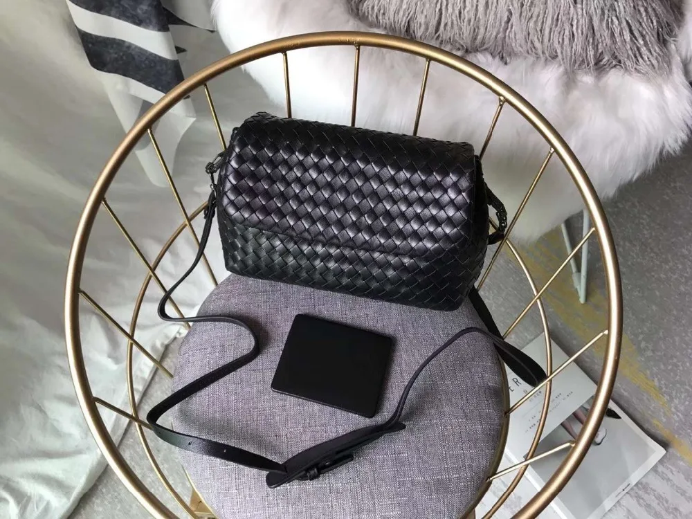 Женская маленькая сумка из натуральной овечьей кожи ручной работы, тканая Высококачественная сумка на плечо, женские сумки через плечо, горячая сумка-мессенджер