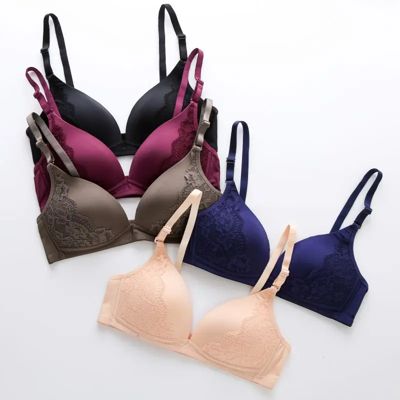 

Lace Sexy Lingerie Women Adjustable Push Up Bras Underwear Floral Deep V Bra Bralette