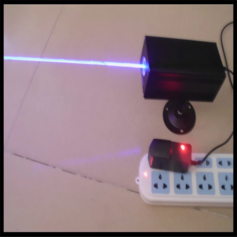 Сине-фиолетовый лазерный модуль 1000 мВт для мини лазерной гравировки с держателем