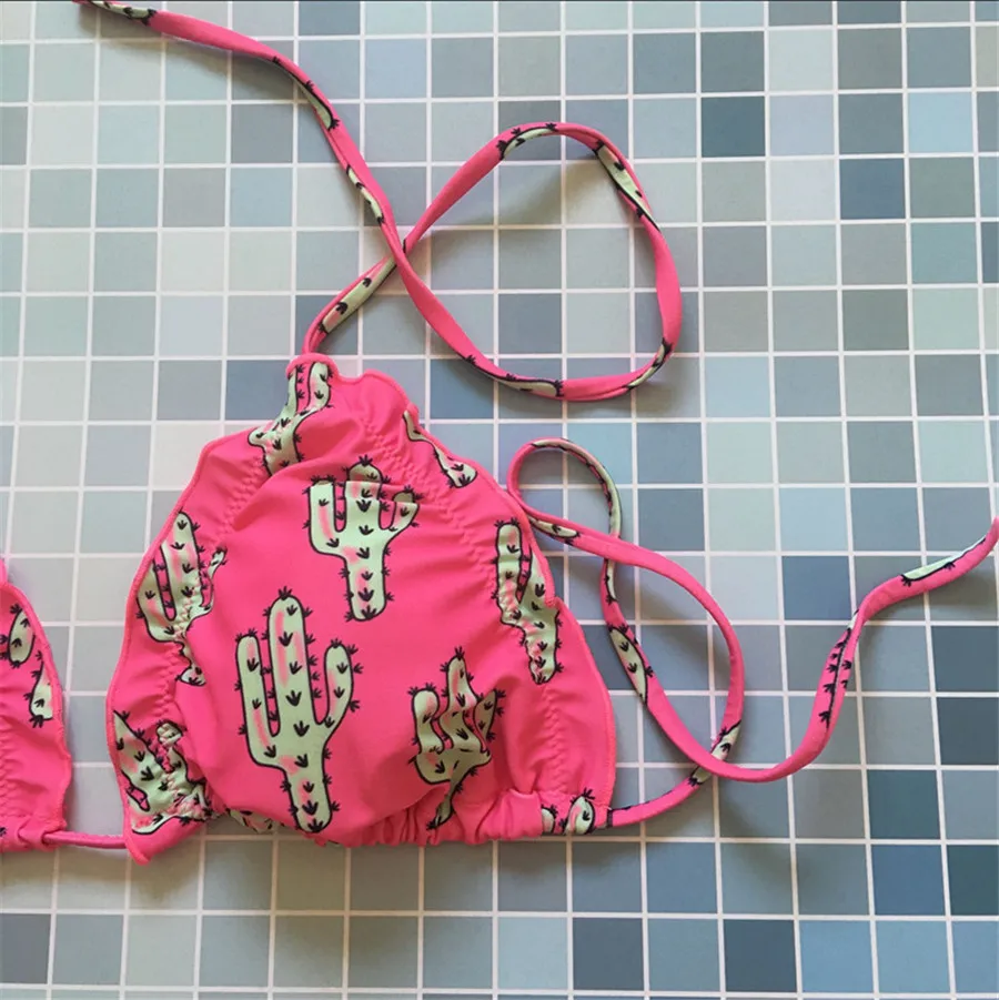 Женский комплект бикини YICN бандажный купальник пуш ап с бюстгальтером купальный