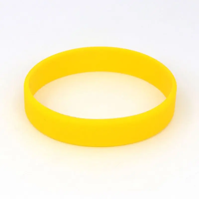 Yellow Комплект из 2 предметов, красный, черный, пустой фитнес-браслет, мужской, женский, детский резиновый силиконовый браслет для мужчин, подарок, ювелирные изделия - Окраска металла: Yellow