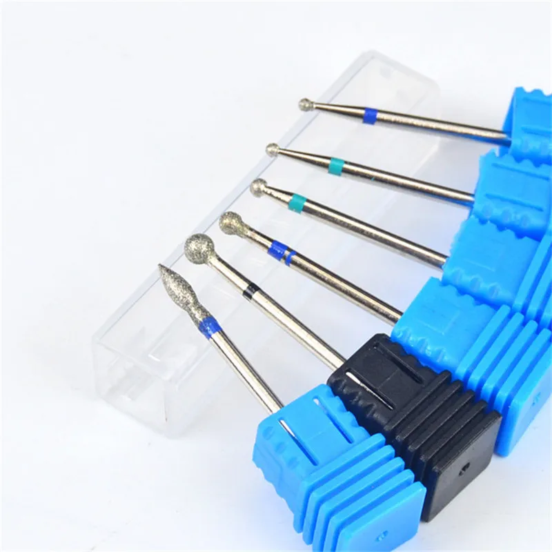 6 размеров алмазное сверло для ногтей вращающееся кутикулы электрические сверла