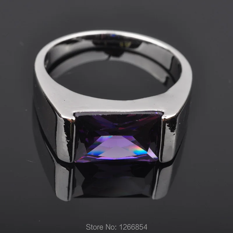 Классический фиолетовый камень кубического циркония для женщин Штампованные 925