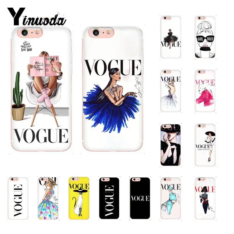Yinuoda VOGUE Рождественский чехол для телефона принцессы девочек женщин босс кофе iPhone