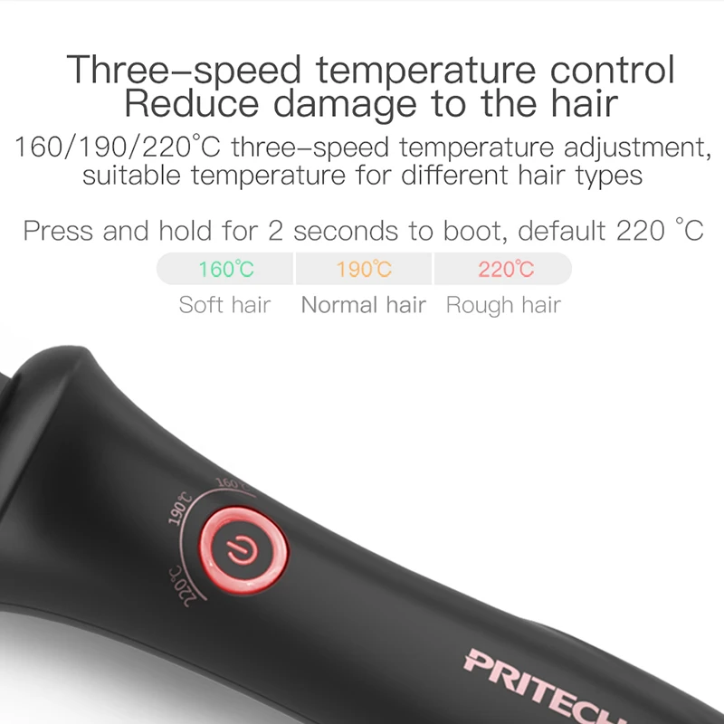 Профессиональные электрические щипцы для завивки волос PRITECH керамические