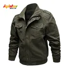 Куртка-бомбер мужская тактическая на молнии, Бомбер в стиле милитари, хлопковое пальто, большие размеры, весна
