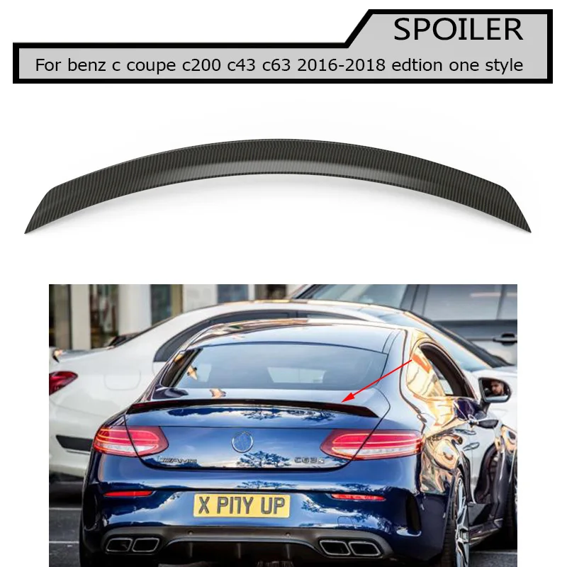 Спойлер из углеродного волокна издание 1 стиль для Benz C Class W205 C63 AMG Coupe 2 дверь 2015 2018