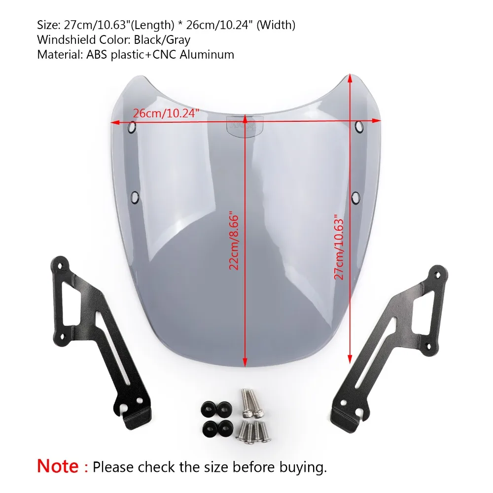 Areyourshop мотоцикл ветер экран лобовое стекло Защита для Ducati скремблер- мотоцикл экран Чехлы