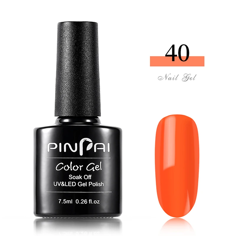 NO.40 Pinpai 64 Цвета УФ-гель для ногтей Полупостоянный 7,5 мл Гибридный СВЕТОДИОДНЫЙ УФ гель лак удаляющийся замачиванием лаковое гелевое покрытие для ногтей верхнее пальто базовое пальто - Цвет: NO.40