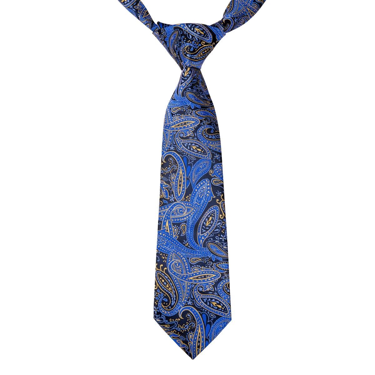 

Hi-Tie 6cm Children's Tie Silk Blue Boys Students Baby Suit Necktie Small College Ties Children's Clothing School Uniforms Tie