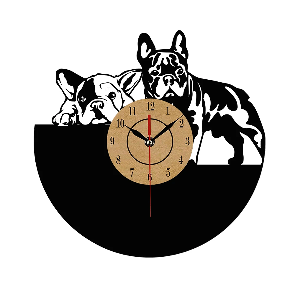 2019 Горячая виниловая запись настенные часы собака дизайн с кварцевым механизмом